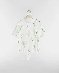 Blouse with Tied Collar