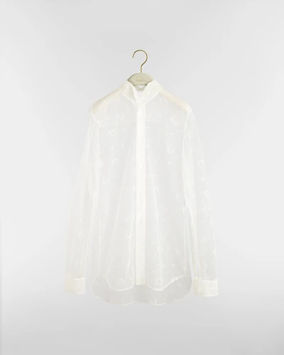 Embroidered Sheer Blouse