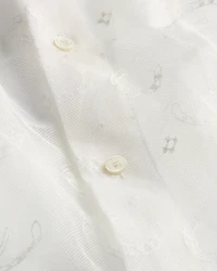 Embroidered Sheer Blouse