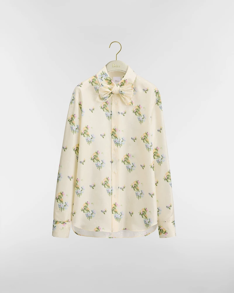 Blouse with Removable Bow Tie