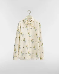 Blouse with Removable Bow Tie