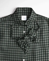 Blouse with Removable Bow Tie