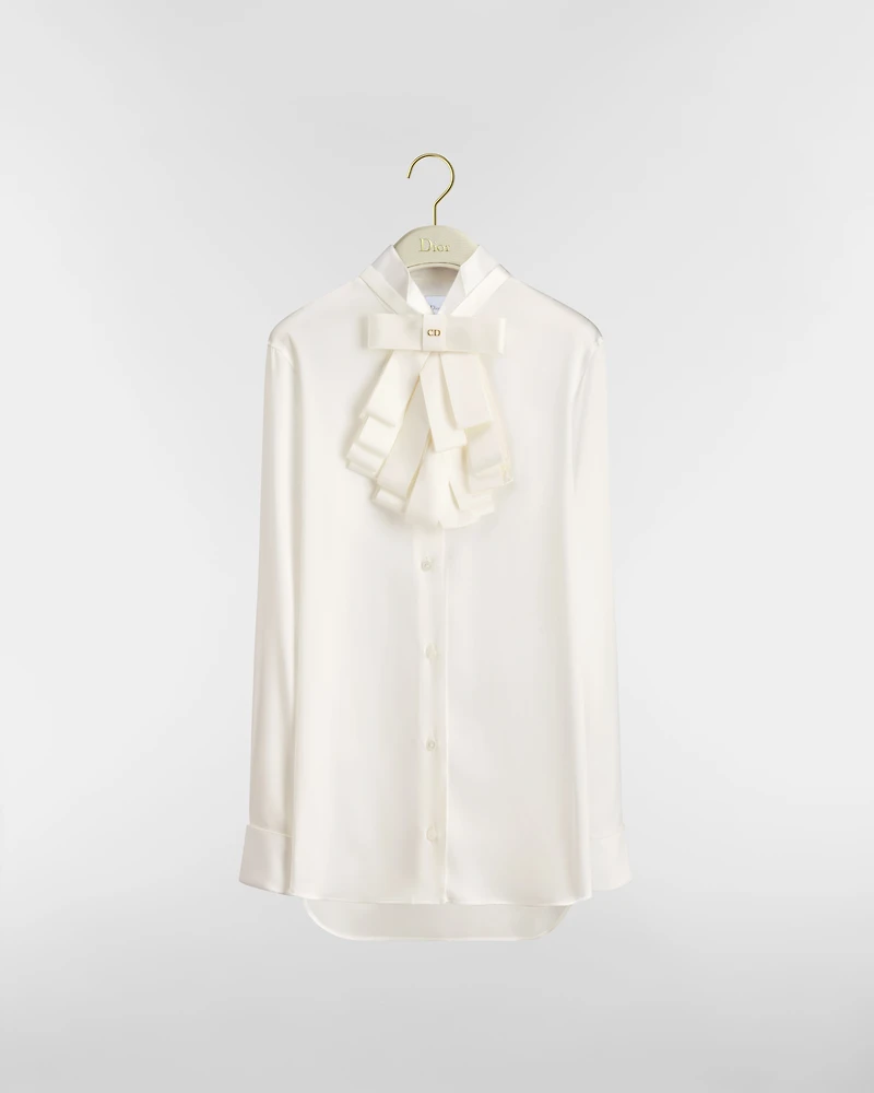 Blouse with Removable Jabot