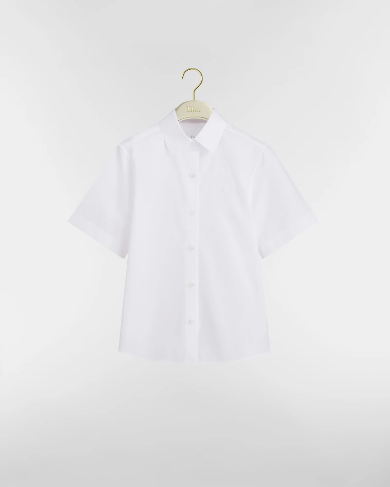 Dior Médaillon Embroidered Short-Sleeved Blouse