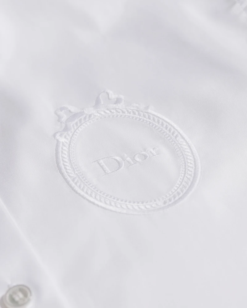 Dior Médaillon Embroidered Short-Sleeved Blouse