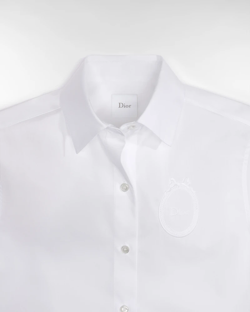 Dior Médaillon Embroidered Short-Sleeved Blouse