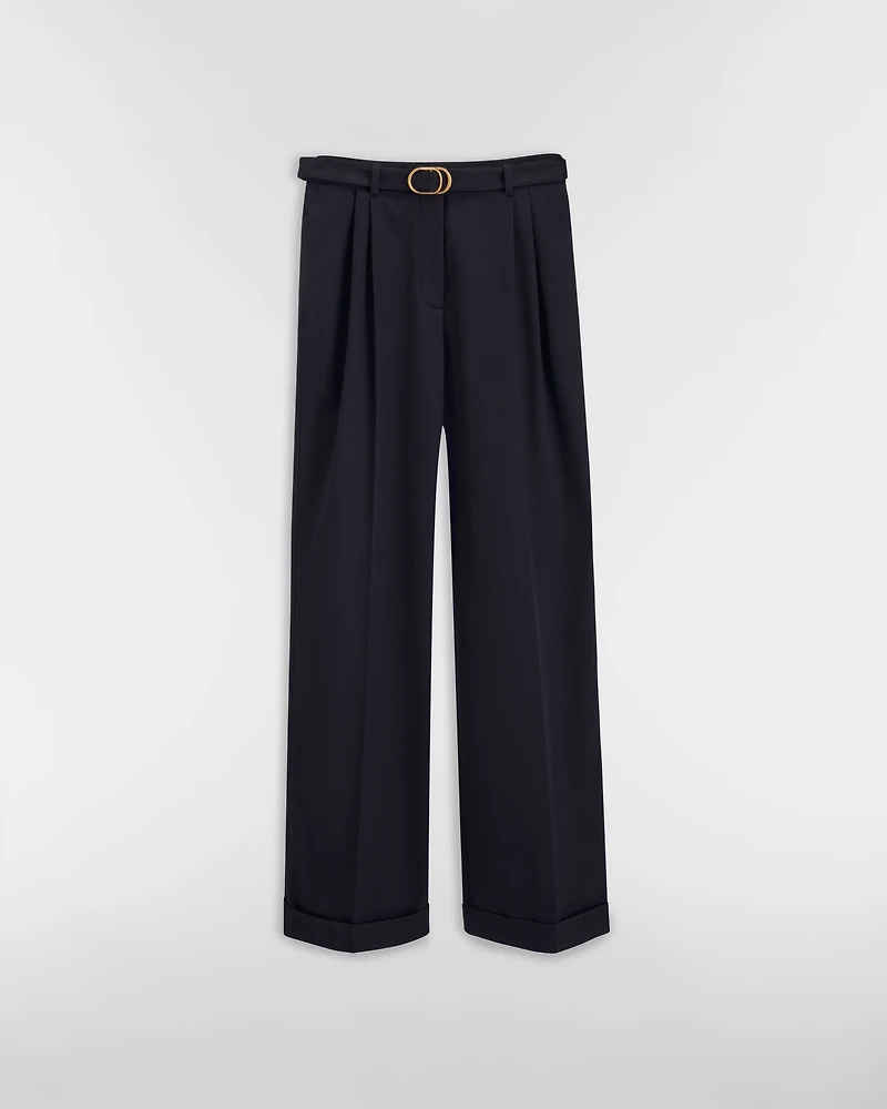 Belted Flared Pants