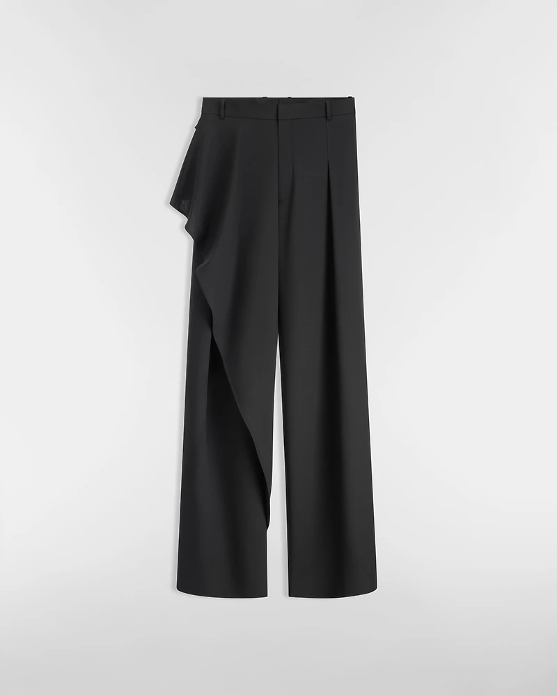 Draped Regular-Fit Pants