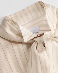Mid-Length Shirtdress with Tie-Effect Neckline