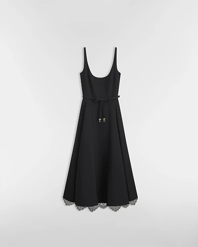 Mid-Length Belted Dress