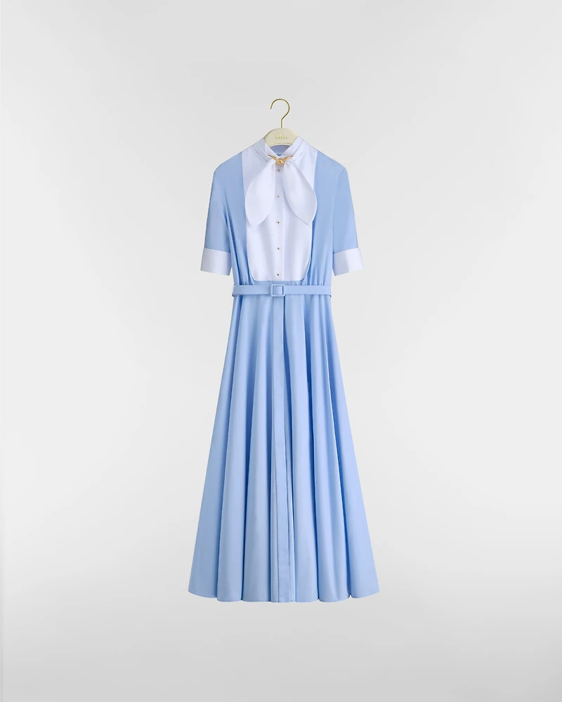 Mid-Length Plastron Shirtdress