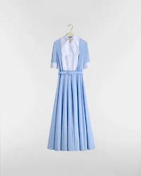 Mid-Length Plastron Shirtdress