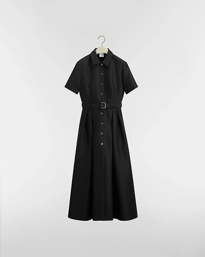 Mid-Length Belted Shirtdress