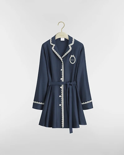 Short Dior Médaillon-Embroidered Shirtdress
