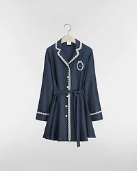 Short Dior Médaillon-Embroidered Shirtdress
