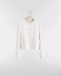 Embroidered Cropped Jacket