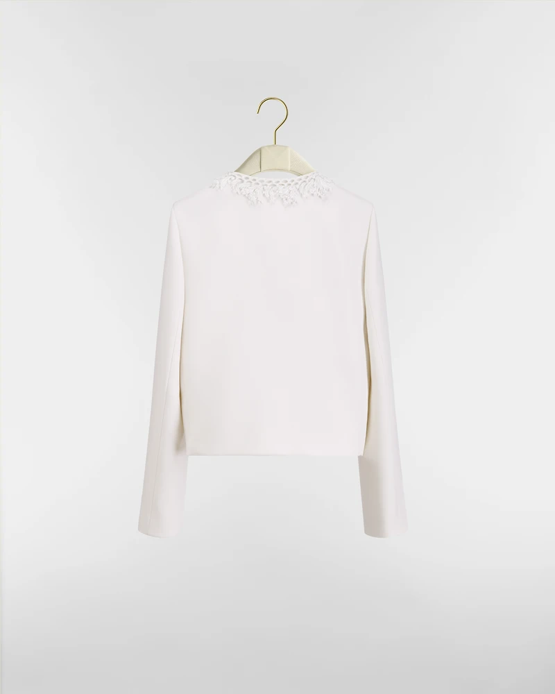 Embroidered Cropped Jacket