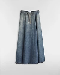Mid-Length Belted Skirt