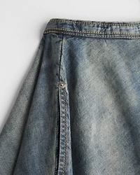 Mid-Length Belted Skirt