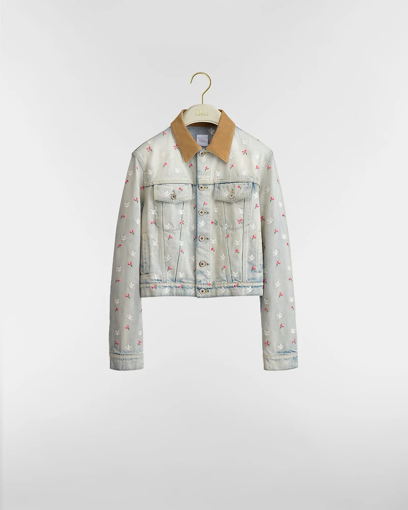 Dioramour Embroidered Cropped Jacket