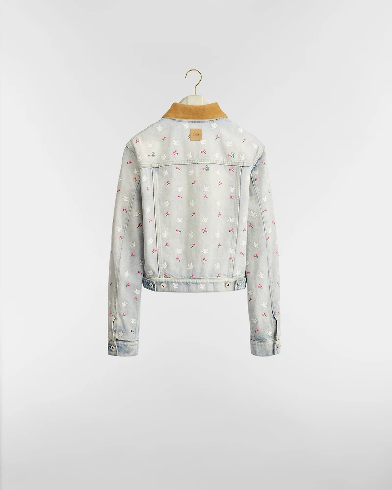 Dioramour Embroidered Cropped Jacket