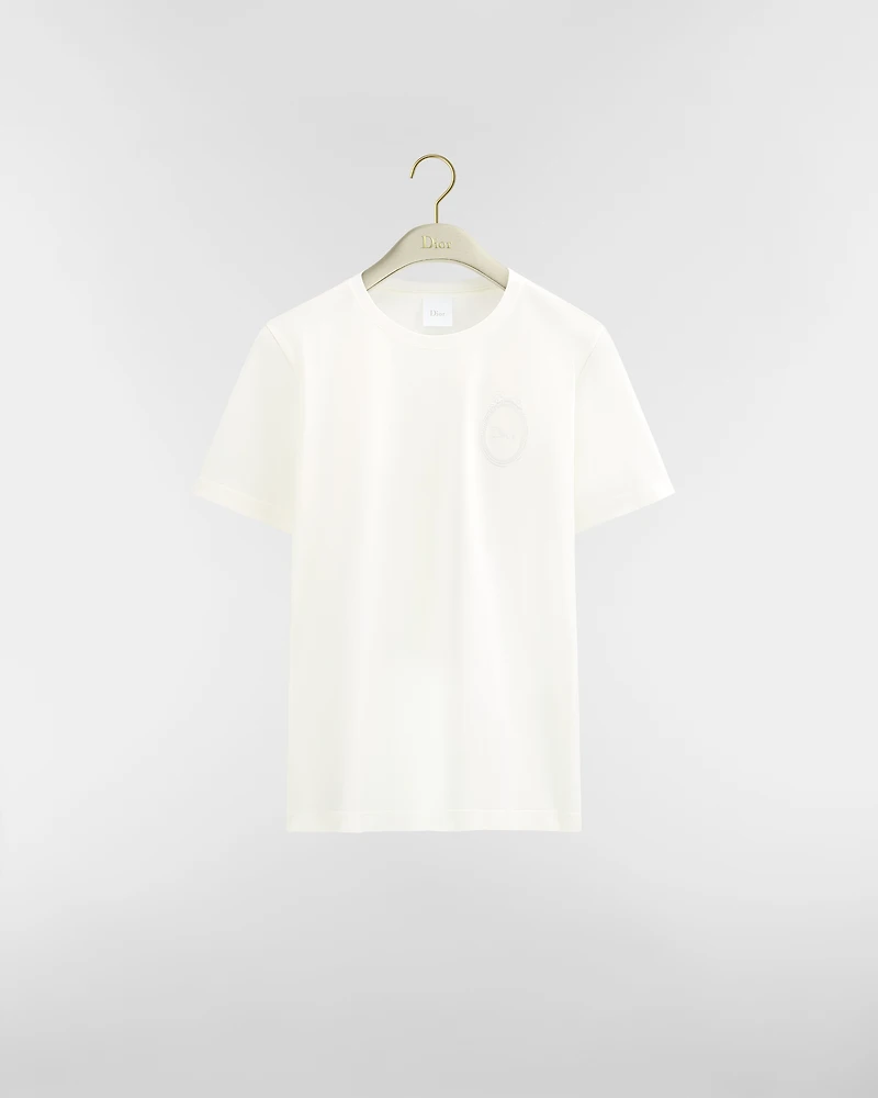 Fitted Dior Médaillon Embroidered T-shirt