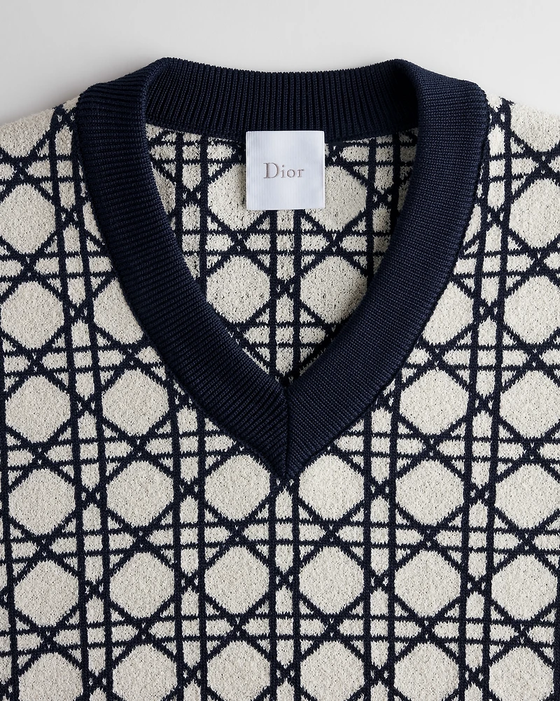 Macrocannage Short-Sleeved Sweater