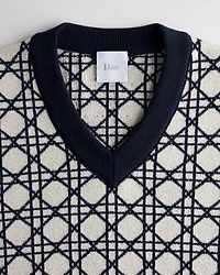 Macrocannage Short-Sleeved Sweater