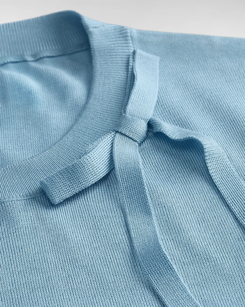 Short-Sleeved Fitted Sweater
