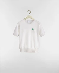 Short-Sleeved Fitted Sweater