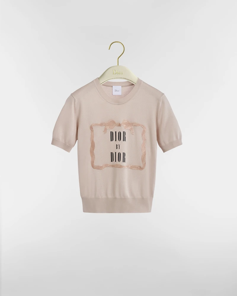 Book Cover Short-Sleeved Fitted Sweater