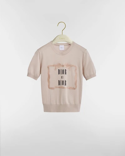 Book Cover Short-Sleeved Fitted Sweater
