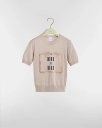 Book Cover Short-Sleeved Fitted Sweater
