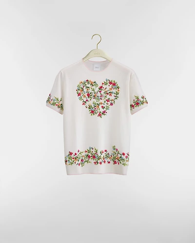 Dioramour Short-Sleeved Embroidered Sweater
