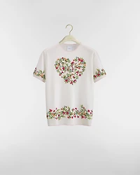 Dioramour Short-Sleeved Embroidered Sweater