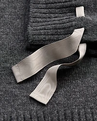 Sweater with Removable Satin Collar