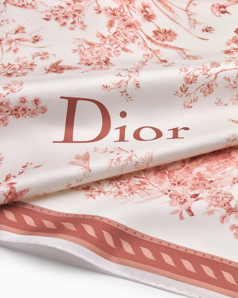 Toile de Jouy Floral Garden 90 Square Scarf