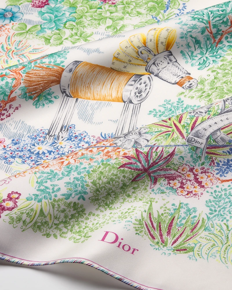 Dior Charming Garden 90 Square Scarf