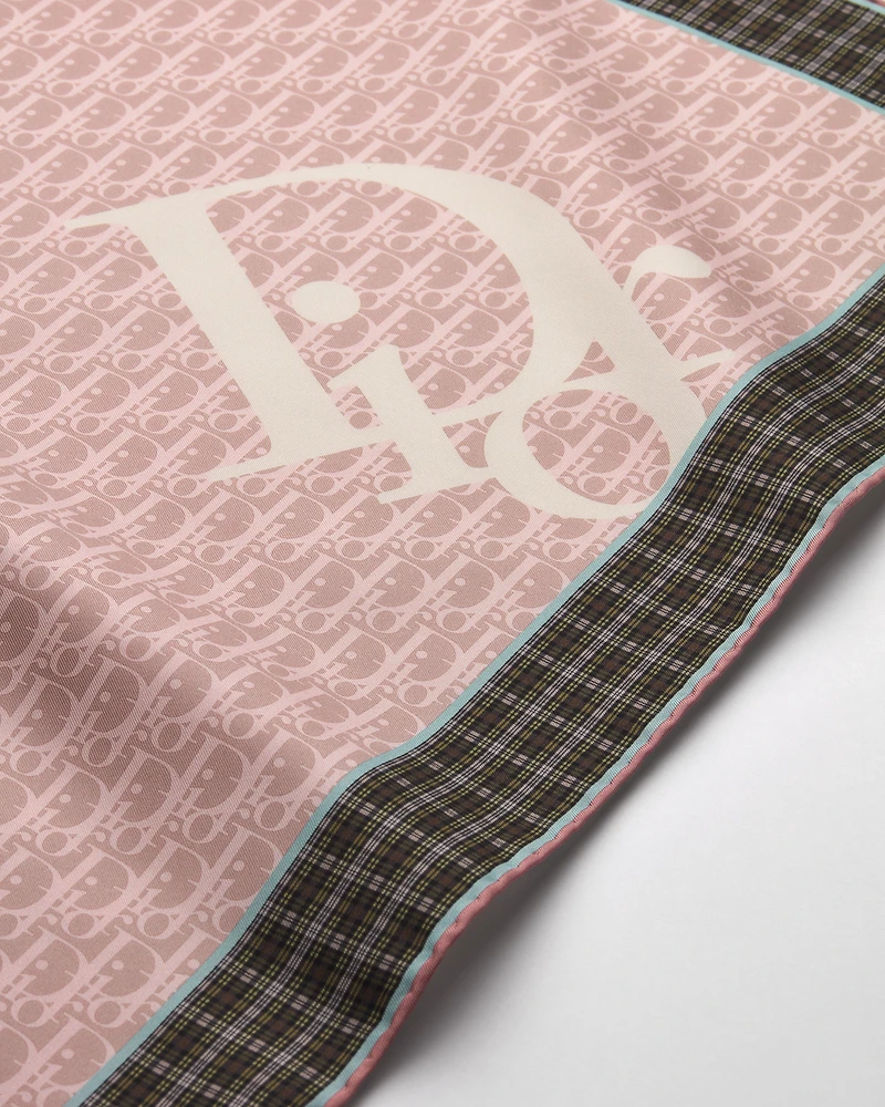Dior Infini Tartan 90 Square Scarf