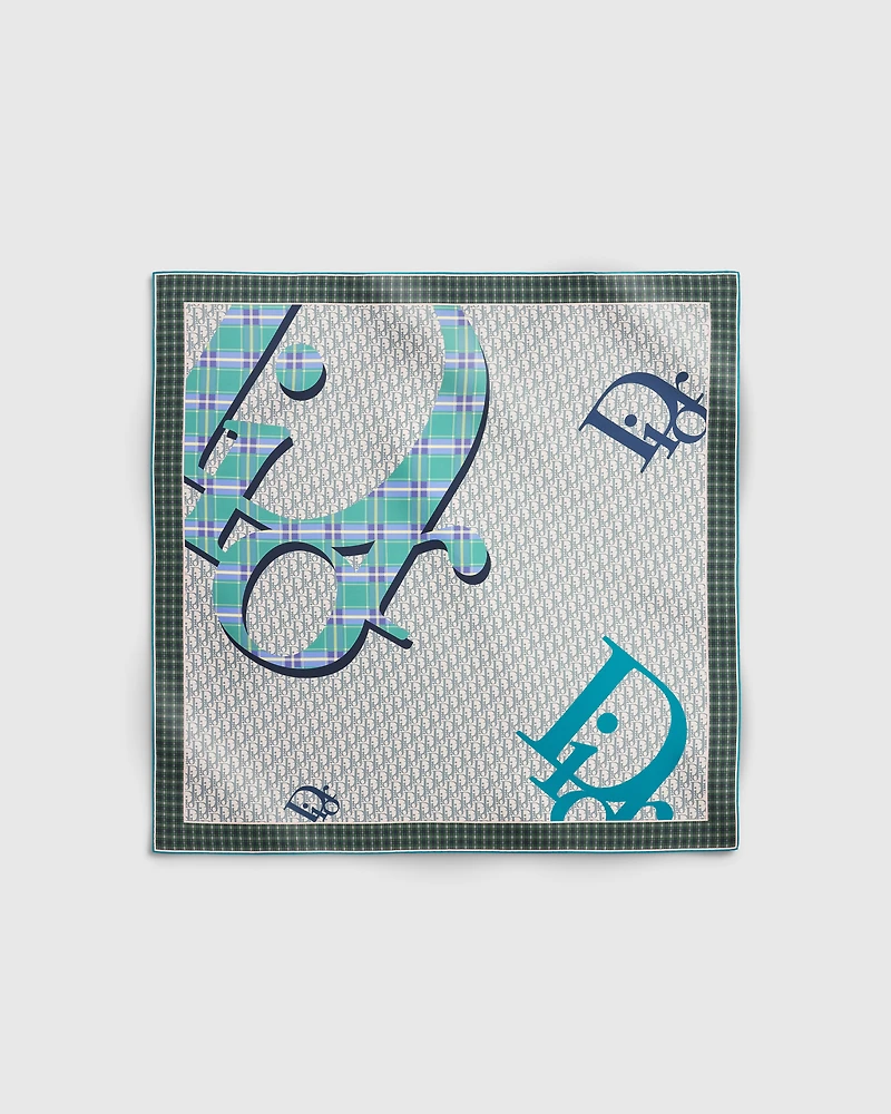 Dior Infini Tartan 90 Square Scarf