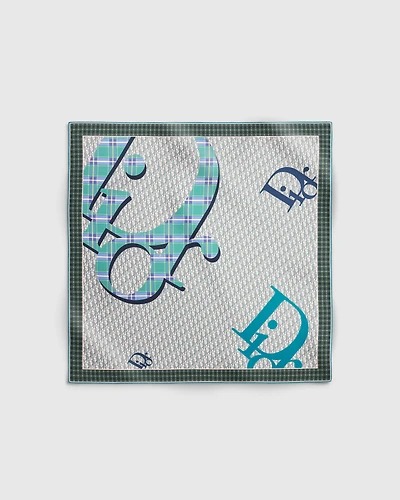 Dior Infini Tartan 90 Square Scarf