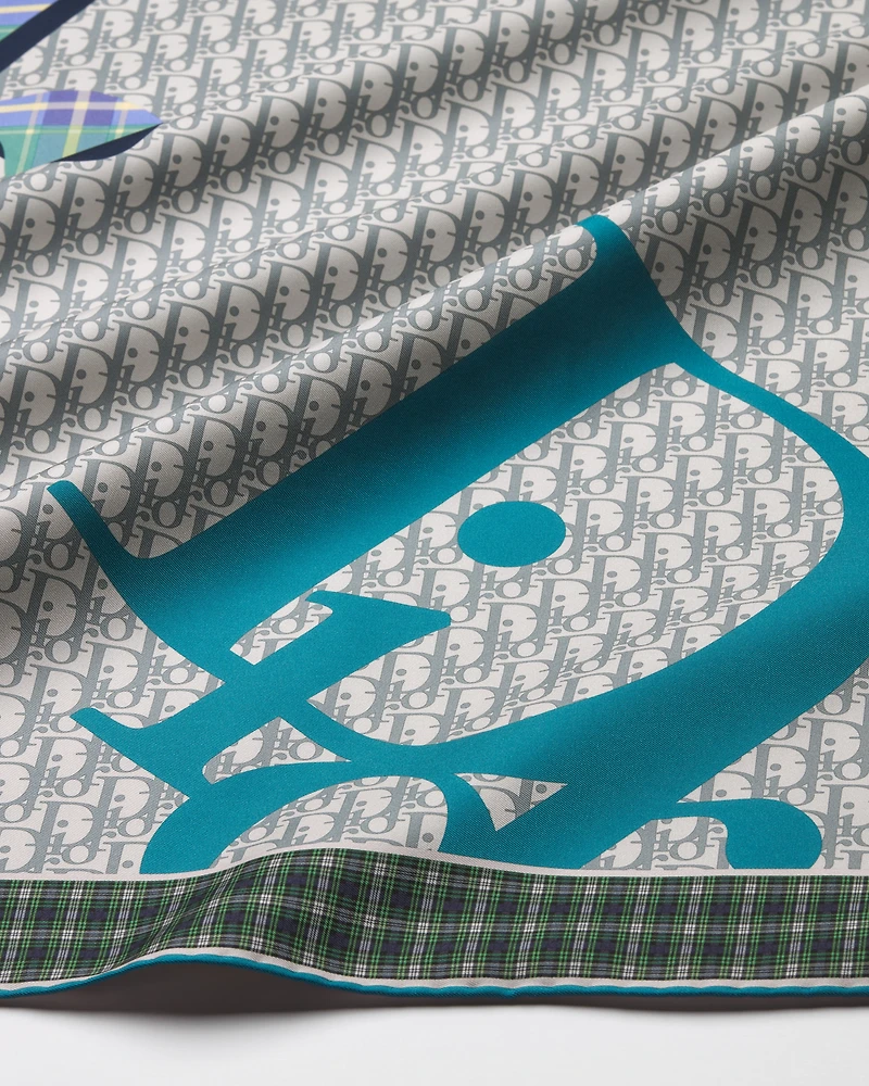 Dior Infini Tartan 90 Square Scarf