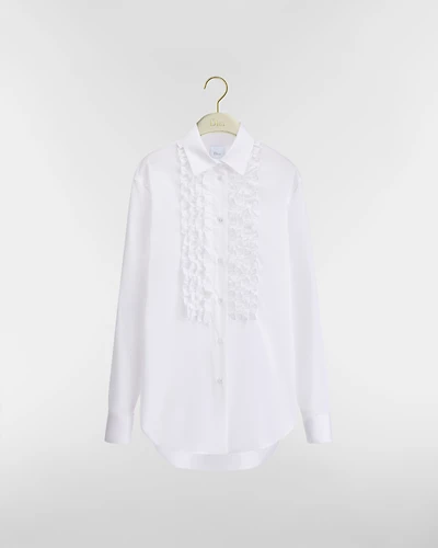 Dioriviera Blouse with Ruffled Plastron