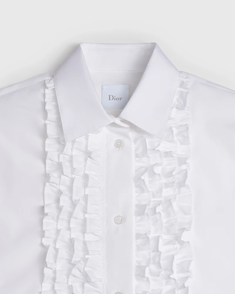 Dioriviera Blouse with Ruffled Plastron