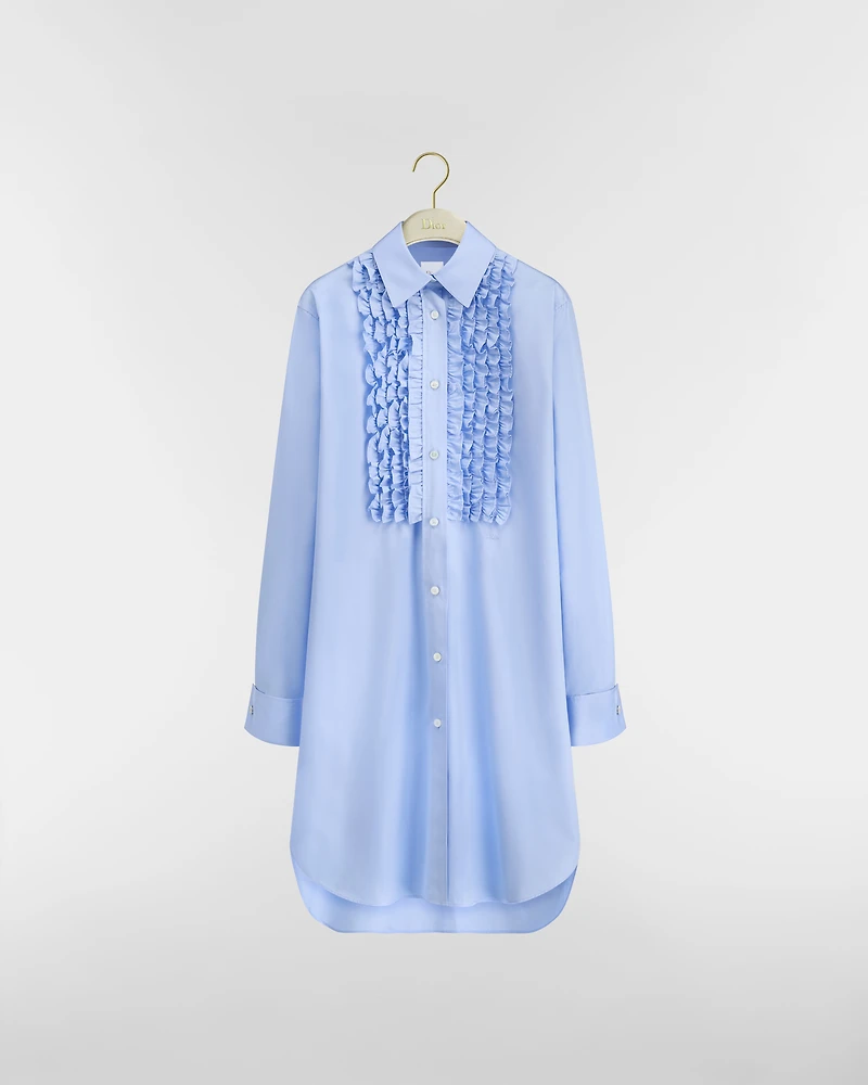 Dioriviera Long Blouse with Ruffled Plastron