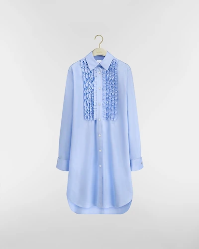 Dioriviera Long Blouse with Ruffled Plastron