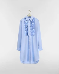 Dioriviera Long Blouse with Ruffled Plastron