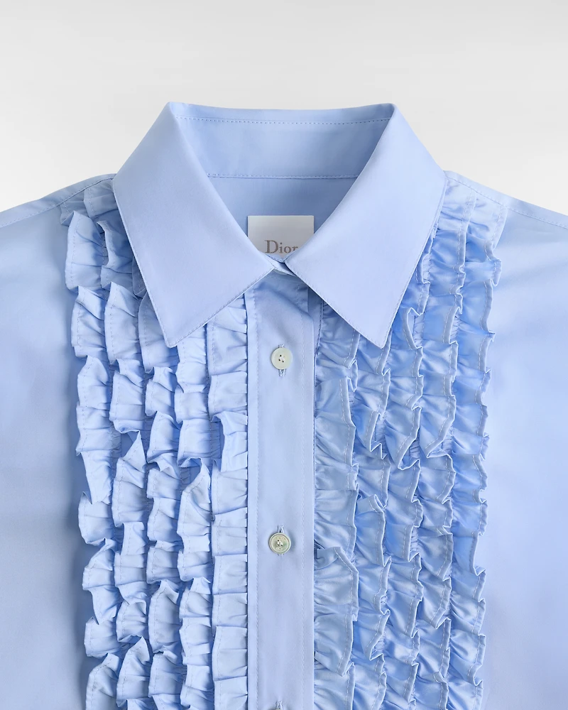 Dioriviera Long Blouse with Ruffled Plastron