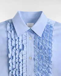 Dioriviera Long Blouse with Ruffled Plastron