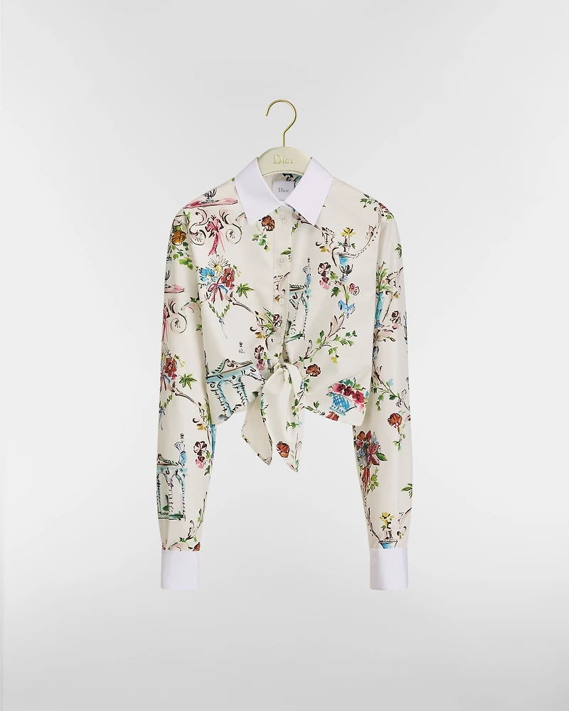 Dioriviera Tied Cropped Blouse